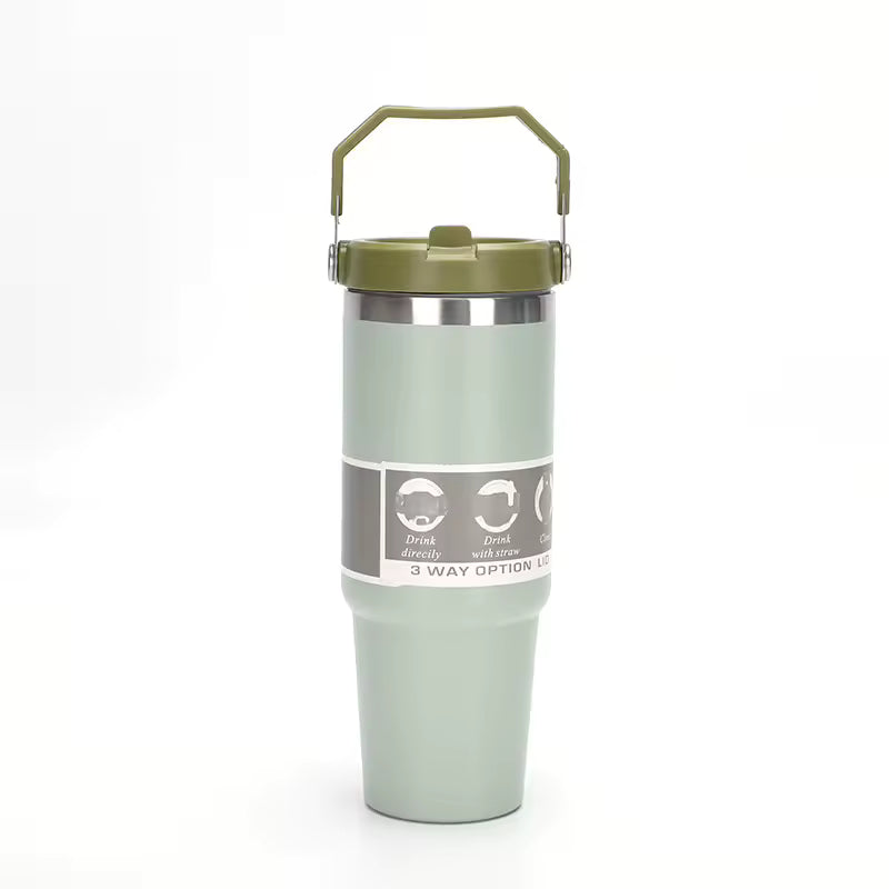 Gourde isotherme inox avec poignée, 20oz - 30oz (6OO-900 ml)