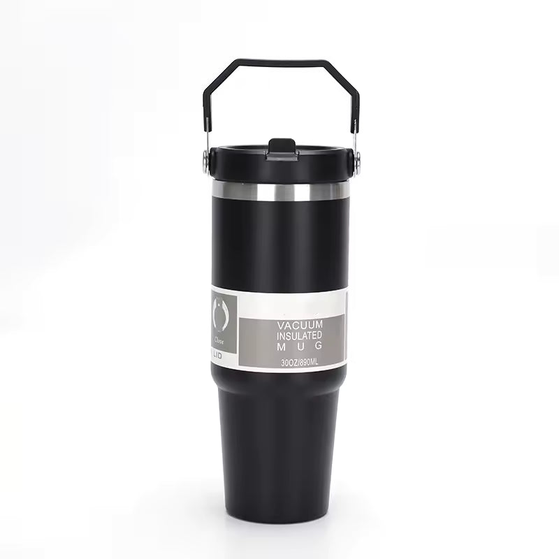 Gourde isotherme inox avec poignée, 20oz - 30oz (6OO-900 ml)