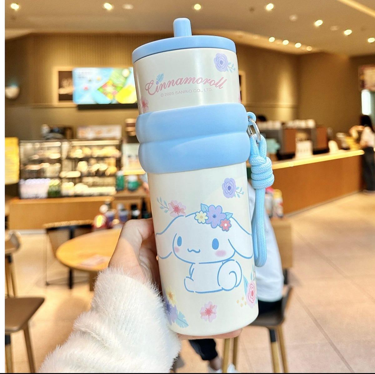 Gourde Isotherme Inox avec paille et dragonne 710 ml – Motifs illustrés